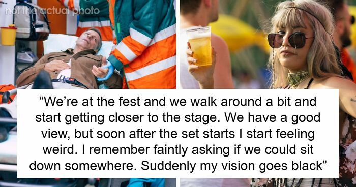 Man Wants To Go Home After Fainting At Concert, Fiancée Tries To Get Closer To The Stage Instead