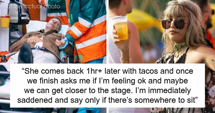 Man Wants To Go Home After Fainting At Concert, Fiancée Tries To Get Closer To The Stage Instead