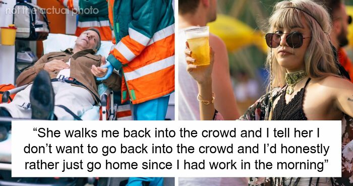 Man Wants To Go Home After Fainting At Concert, Fiancée Tries To Get Closer To The Stage Instead