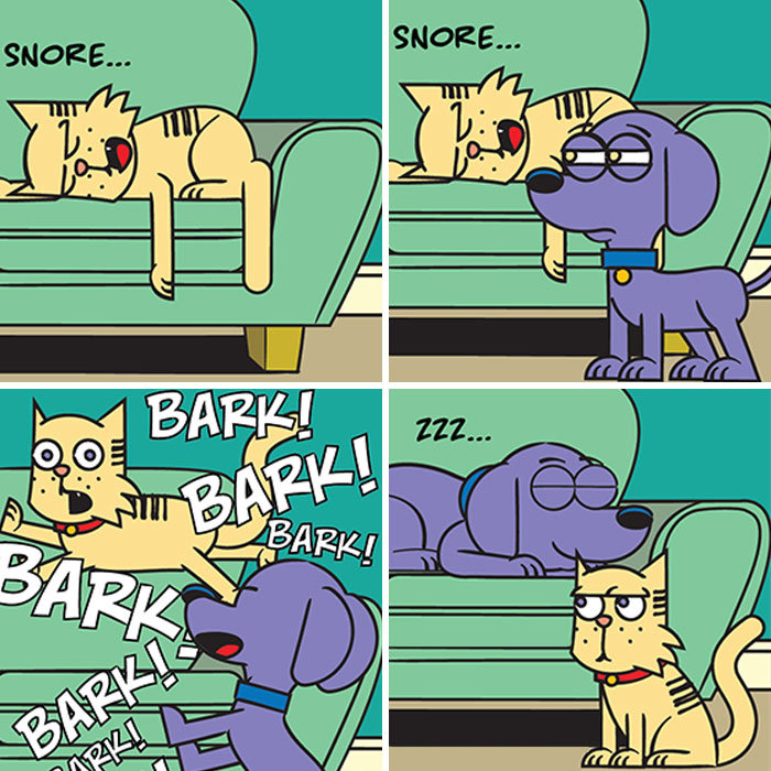 25 New Comics About My Dog And Cat, Who Couldn’t Be More Different If They Tried