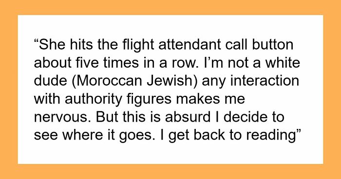 Racist Karen Disrupts Flight As Guy Won’t Turn Off Seat Light, Mad As He Gets A Better Seat Instead