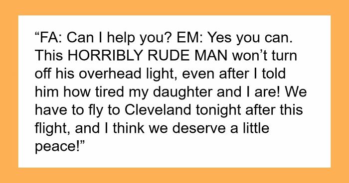 Racist Karen Disrupts Flight As Guy Won’t Turn Off Seat Light, Mad As He Gets A Better Seat Instead