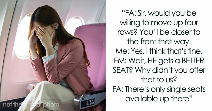 Racist Karen Disrupts Flight As Guy Won’t Turn Off Seat Light, Mad As He Gets A Better Seat Instead