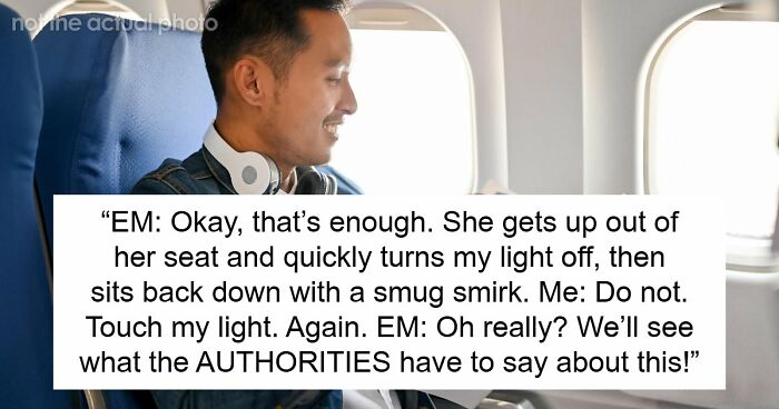 Racist Karen Disrupts Flight As Guy Won’t Turn Off Seat Light, Mad As He Gets A Better Seat Instead