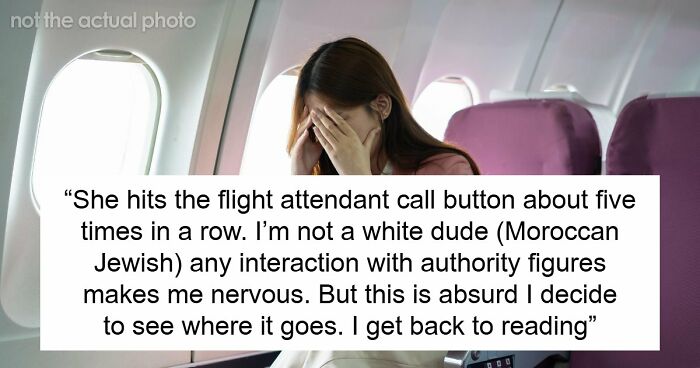 Racist Karen Disrupts Flight As Guy Won’t Turn Off Seat Light, Mad As He Gets A Better Seat Instead