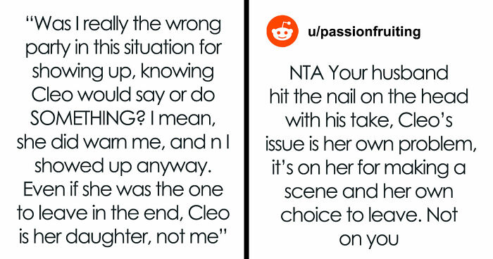 Woman Thinks She Has A Say In Who Shows Up On Mother’s Day, Storms Out When Mom Defends SIL