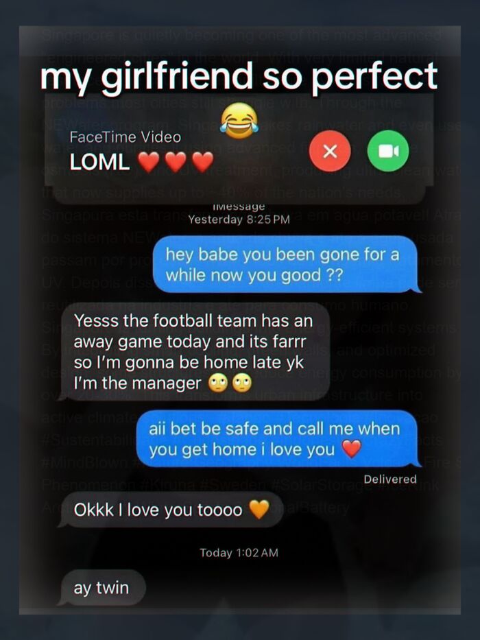 Funny text message conversation with girlfriend, embarrassing posts and memes cringe humor