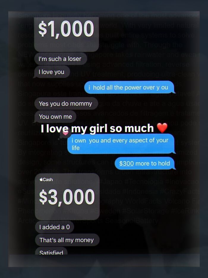 Text messages about money and love, embarrassing posts and memes cringe humor