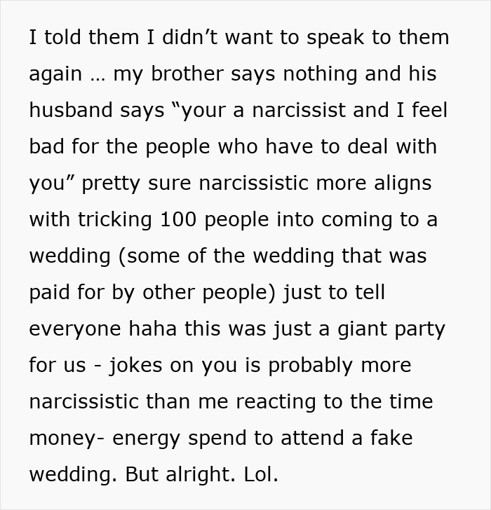 Woman Becomes Estranged From Beloved Brother After Fake Wedding Drama Destroys Trust Woman Becomes Estranged From Beloved Brother After Fake Wedding Drama Destroys Trust