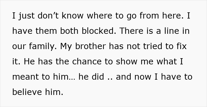Woman Becomes Estranged From Beloved Brother After Fake Wedding Drama Destroys Trust Woman Becomes Estranged From Beloved Brother After Fake Wedding Drama Destroys Trust