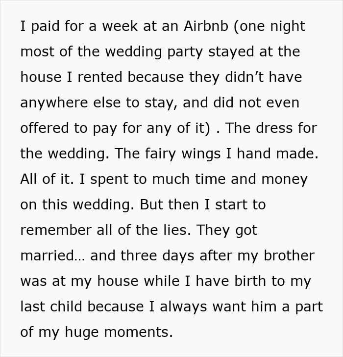 Woman Becomes Estranged From Beloved Brother After Fake Wedding Drama Destroys Trust Woman Becomes Estranged From Beloved Brother After Fake Wedding Drama Destroys Trust