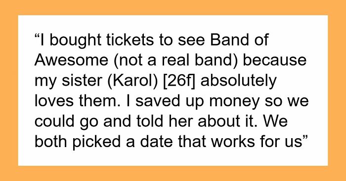 Sis Gives Away Concert Ticket She Didn’t Even Pay For, Acts Shocked When Sister Takes The Gift Back