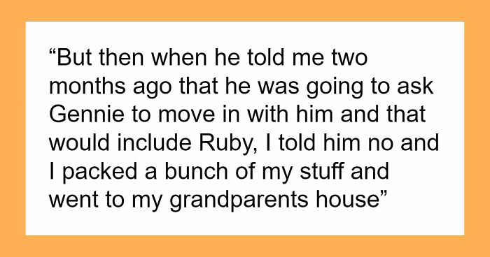 17YO Refuses To Live With His Future Stepsister After Years Of Her Annoying Behavior