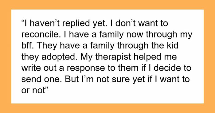 “Enjoy Your Peace”: Guy Refuses To Build Bridges With Parents Who Put Adopted Kid Before Him