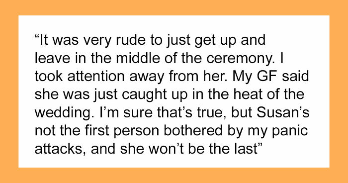 Man Suffers A Panic Attack During A Wedding, Bride Isn’t Happy About It
