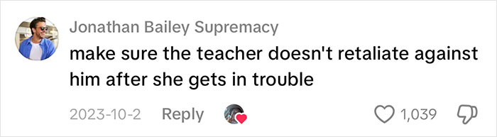 Comment warns to prevent teacher retaliation after classroom supplies issue