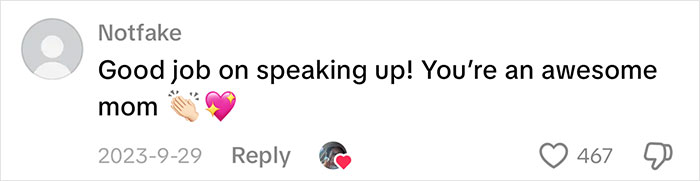 Comment praises mom for speaking up about classroom supplies issue