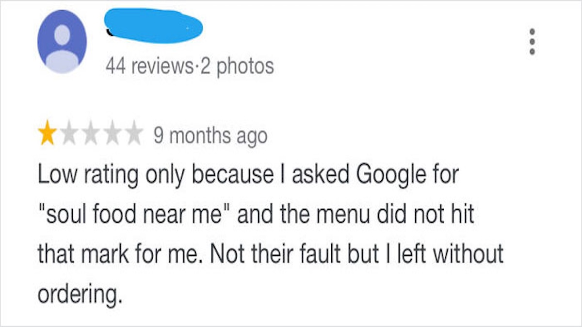 Zero Stars: 21 Delusional Customers Leaving Ridiculous Restaurant Reviews