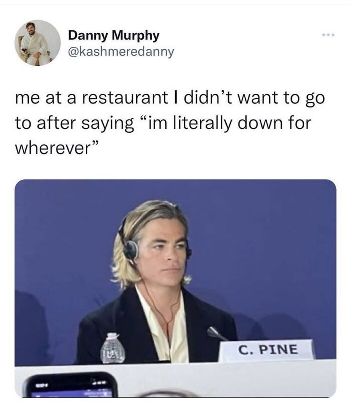 Meme about regret at restaurant with man looking uncomfortable