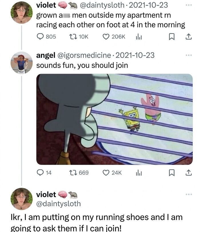 Funny random memes with tweets about early morning foot racing