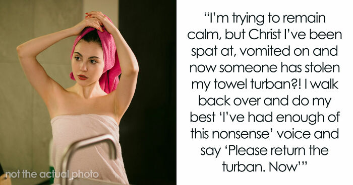 Kid Steals Woman’s Hair Towel, Mommy Dearest Comes To His Rescue And Accuses Woman Of Harassing Him