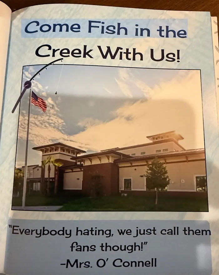 High School Principal Placed On Leave After Famous Song Lyric Attributed To Her On Yearbook's First Page High School Principal Placed On Leave After Famous Song Lyric Attributed To Her On Yearbook's First Page