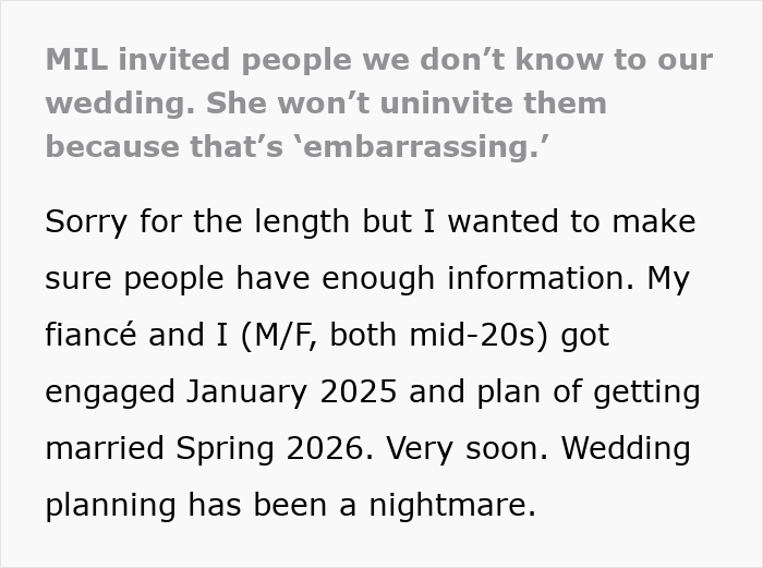 MIL Tries To Take Over Wedding Planning, Bride Can't Take It Anymore MIL Tries To Take Over Wedding Planning, Bride Can't Take It Anymore