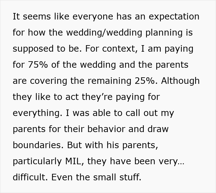 MIL Tries To Take Over Wedding Planning, Bride Can't Take It Anymore MIL Tries To Take Over Wedding Planning, Bride Can't Take It Anymore