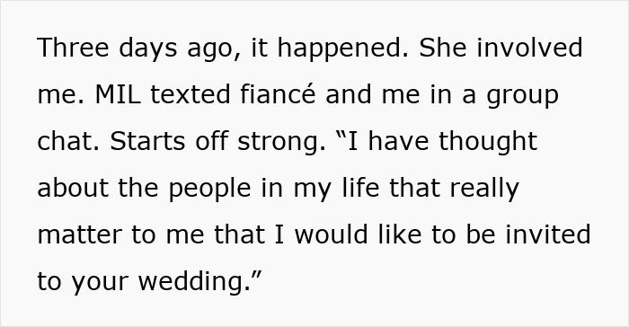 MIL Tries To Take Over Wedding Planning, Bride Can't Take It Anymore MIL Tries To Take Over Wedding Planning, Bride Can't Take It Anymore