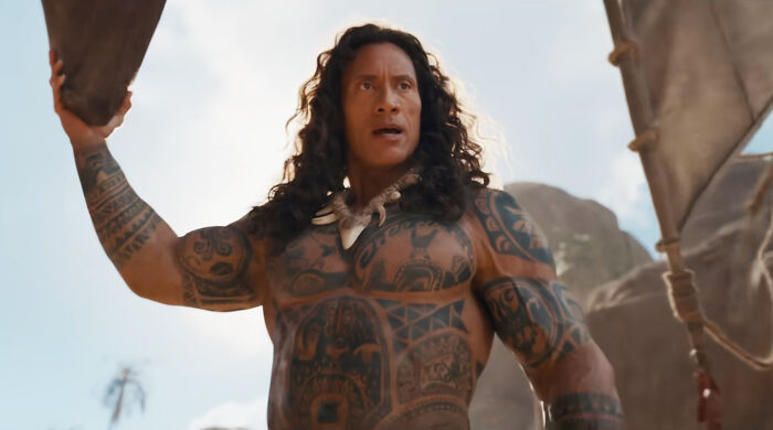 Dwayne The Rock Johnson as a tribal character, a celebrity whose fame has not run out.