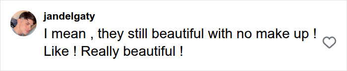 A user comments on the natural beauty of celebrities without makeup, sparking debate after a viral video of them removing masks.