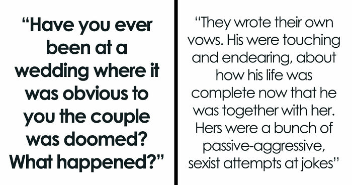 These 42 Weddings Were So Awkward, Guests Knew The Marriage Wouldn’t Last