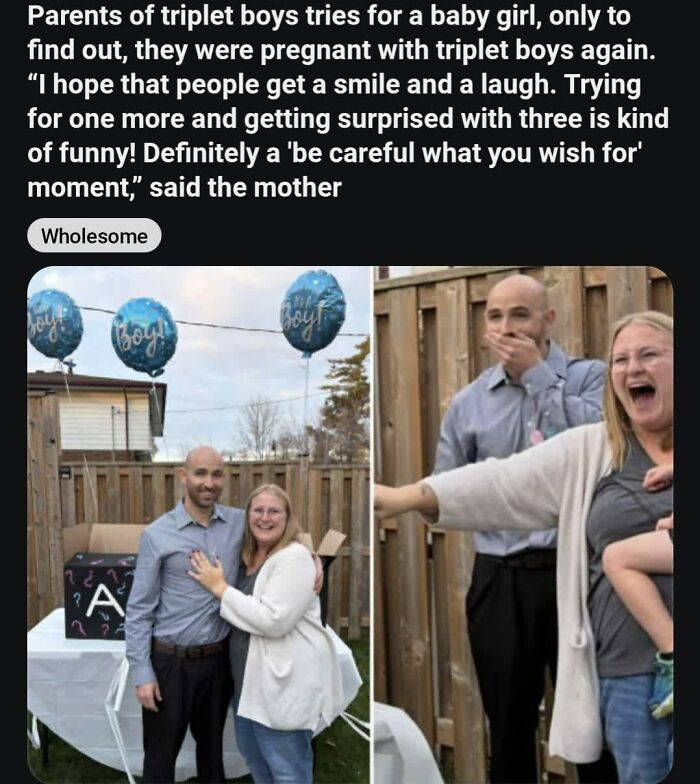 Parents surprised with triplet boys again in uplifting family moment