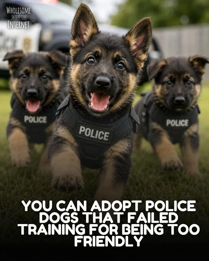 Police dogs available for adoption after failing training for being too friendly