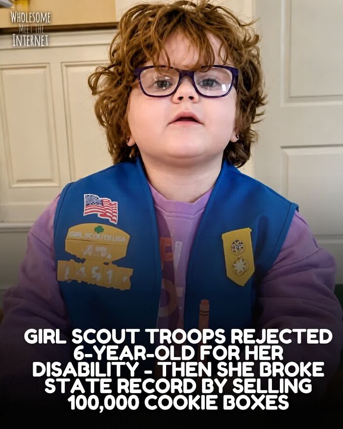 6-year-old Girl Scout breaks state record selling 100,000 cookie boxes despite disability