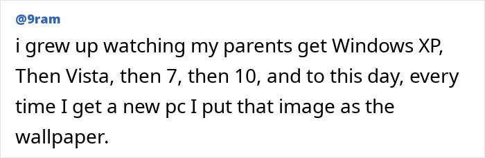 User praises Windows XP and later versions wallpaper image on their PC User praises Windows XP and later versions wallpaper image on their PC