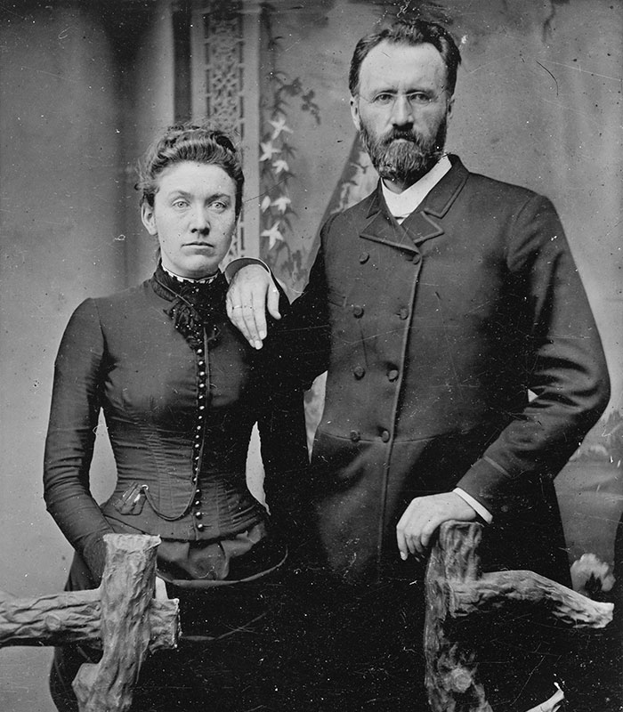 Old photograph of a couple representing historical marriages and secrets Old photograph of a couple representing historical marriages and secrets