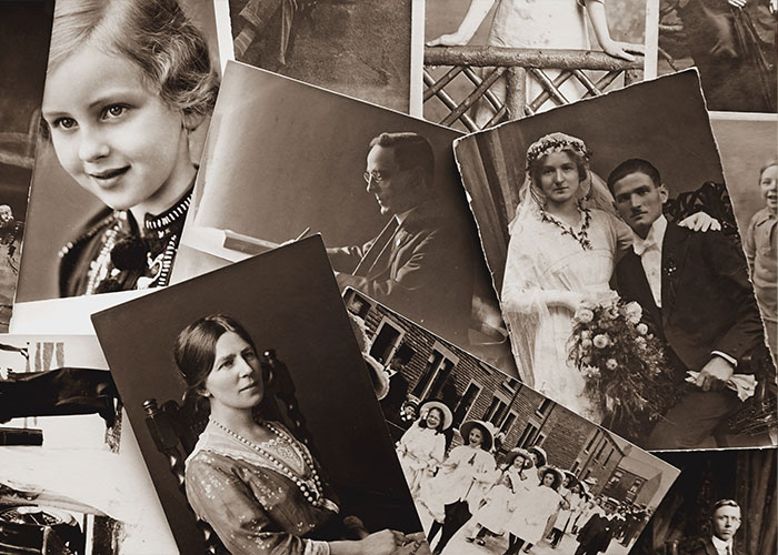 Collection of vintage sepia and black and white family and wedding photographs Collection of vintage sepia and black and white family and wedding photographs