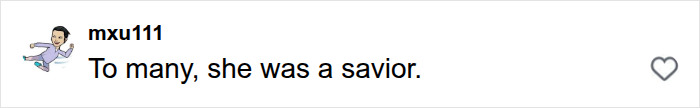 Comment praising the mysterious woman as a savior for wives Comment praising the mysterious woman as a savior for wives