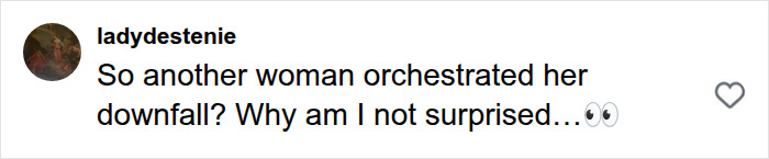 Comment discussing a woman orchestrating another woman's downfall related to fixing marriages Comment discussing a woman orchestrating another woman's downfall related to fixing marriages