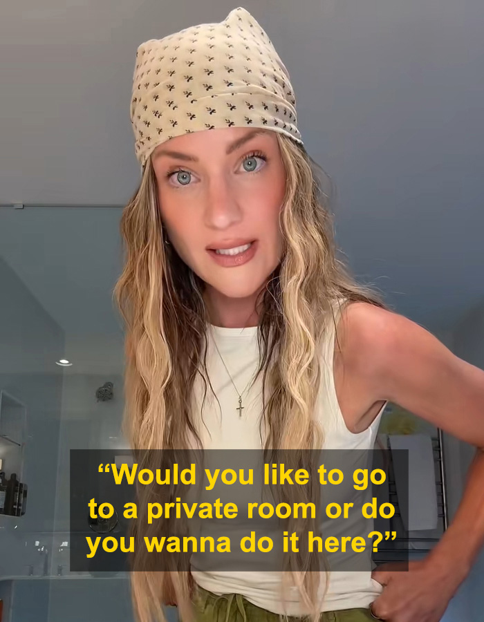Woman quotes airport security asking about private room