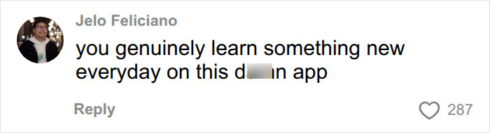 Comment about learning something new every day on the airport security scanner app