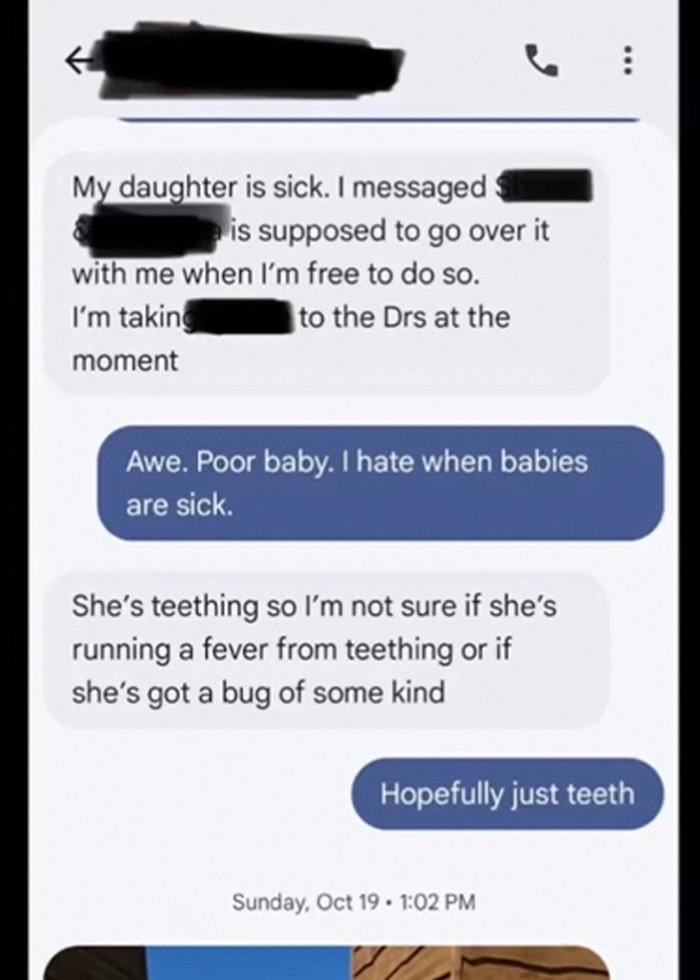 Messages that changed everything: a conversation about a daughter being sick, revealing aspects of the digital kidnapping.