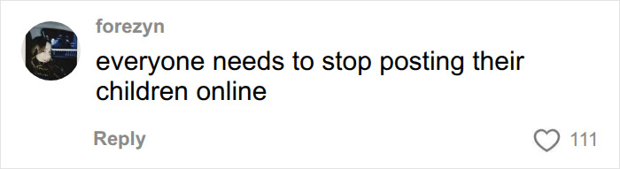 Comment about a woman's daughter being digitally kidnapped: Everyone needs to stop posting their children online.