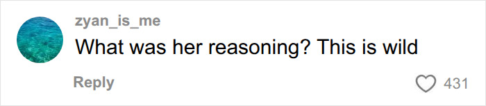 A comment from zyan_is_me asking about the reasoning behind the best friend digitally kidnapping her daughter.