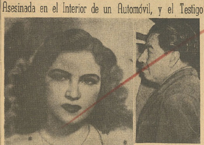 Vintage newspaper image with a woman and man, hinting at the chilling chain of events from a street fight. Vintage newspaper image with a woman and man, hinting at the chilling chain of events from a street fight.