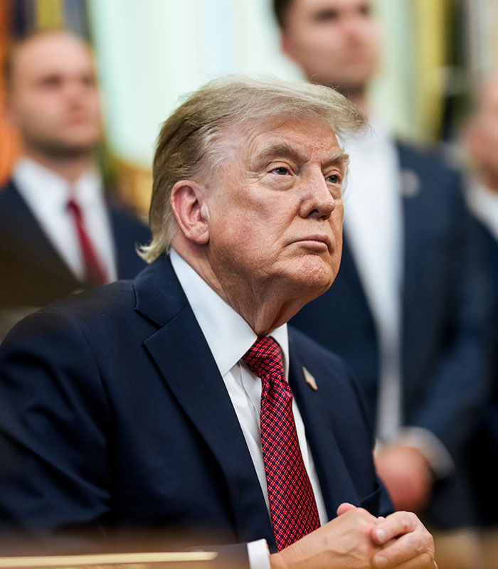 Donald Trump looks on, appearing to consider an award he didn't win. Donald Trump looks on, appearing to consider an award he didn't win.