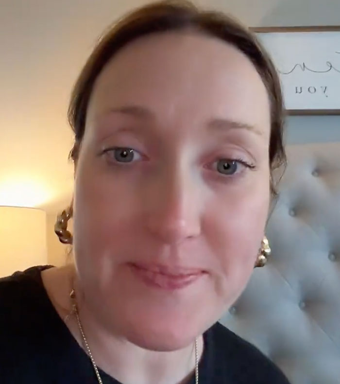 Woman in a close-up shot discussing her breast implants removal journey and experiences. Woman in a close-up shot discussing her breast implants removal journey and experiences.