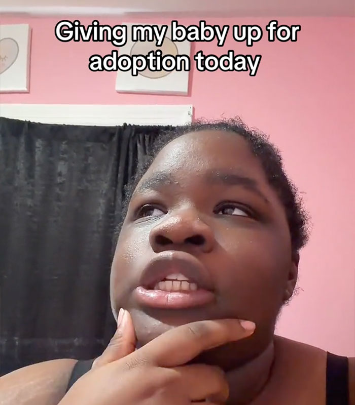 A young woman creating outrage with a video about giving up her baby for adoption. A young woman creating outrage with a video about giving up her baby for adoption.