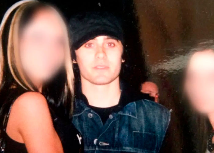 Young Jared Leto with blurred figures, facing allegations of being a persistent predator. Young Jared Leto with blurred figures, facing allegations of being a persistent predator.